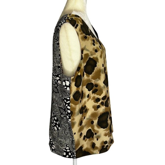 Vintage Jordan Woman 1X Reversible Sleeveless Tank Animal Print Snake Print 90s - Picture 2 of 9